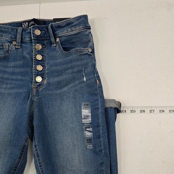 NWT Gap super stretch high rise universal jegging legging jeans 2/26r‎ blue 5717 - Picture 2 of 13